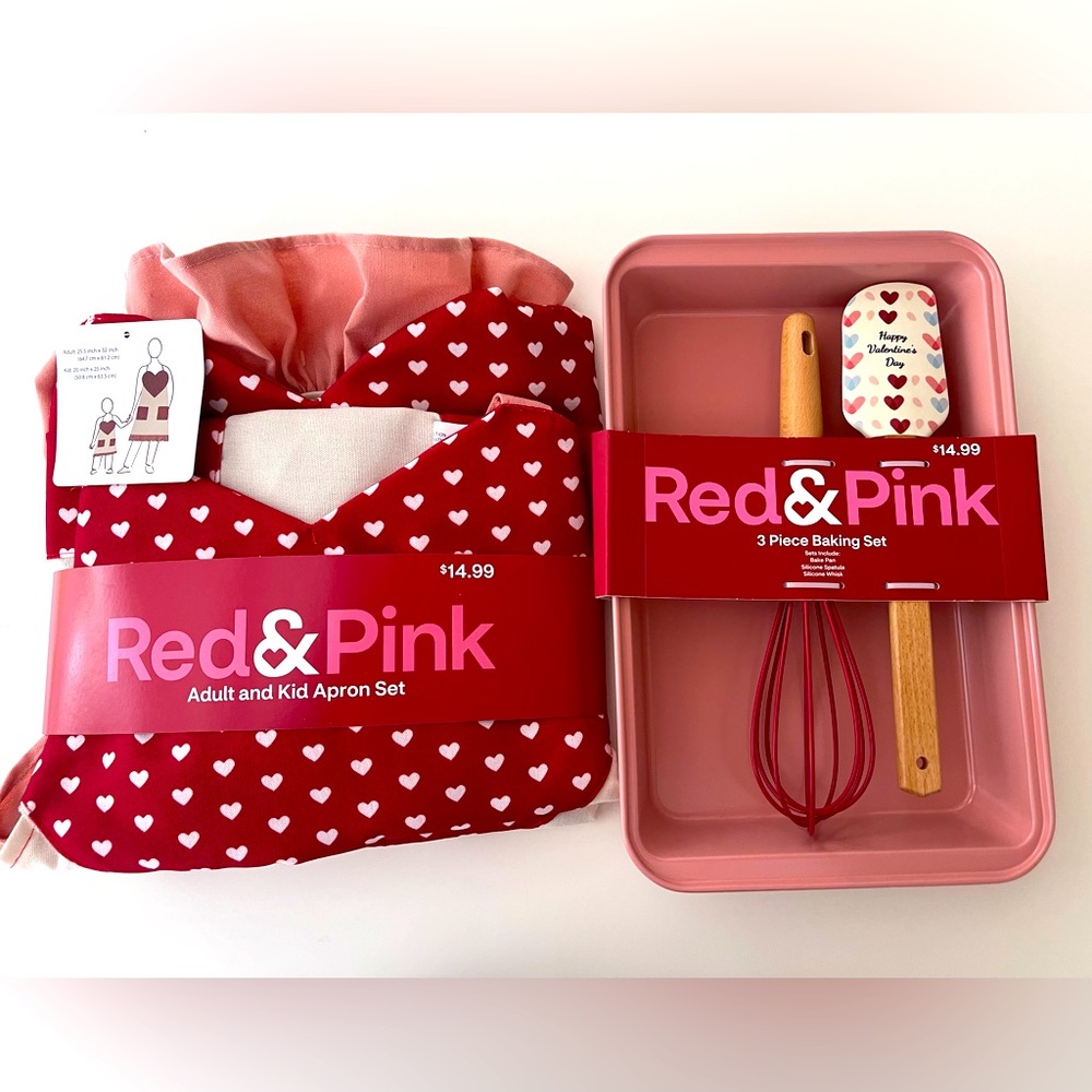 Adult and kid apron set with 3 pcs baking set